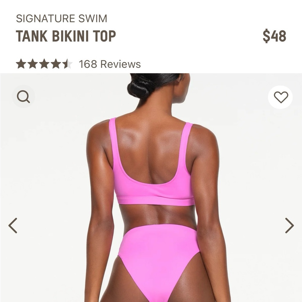 Skims Tank Bikini Top (pink)